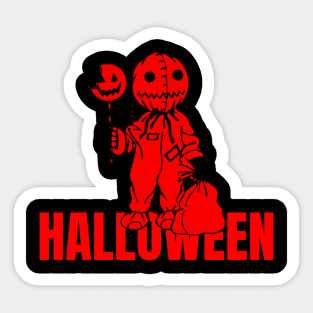 Halloween kids red Sticker